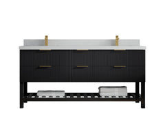 Catalina 72 in W x 22 in D Free Standing Reeded Double Sink Bathroom Vanity - photo 21