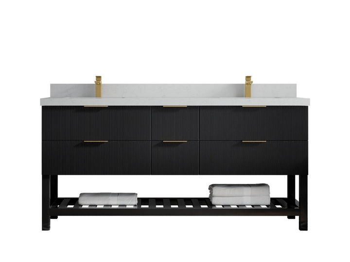 Catalina 72 in W x 22 in D Free Standing Reeded Double Sink Bathroom Vanity - photo 21