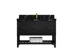 Catalina 48 in W x 22 in D Free Standing Reeded Single Sink Bathroom Vanity - photo 11