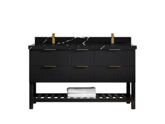 Catalina 60 in W x 22 in D Free Standing Reeded Double Sink Bathroom Vanity - photo 9