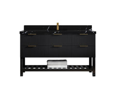 Catalina 60 in W x 22 in D Free Standing Reeded Single Sink Bathroom Vanity - photo 9