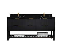 Catalina 72 in W x 22 in D Free Standing Reeded Double Sink Bathroom Vanity - photo 9