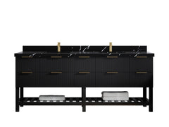 Catalina 84 in W x 22 in D Free Standing Reeded Double Sink Bathroom Vanity - photo 9