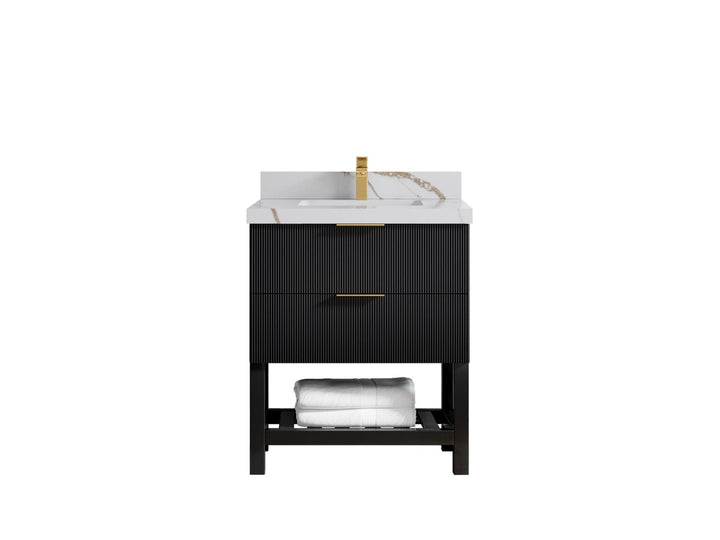Catalina 30 in W x 22 in D Free Standing Reeded Single Sink Bathroom Vanity - photo 11