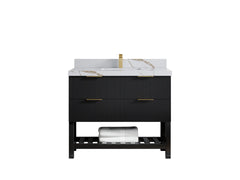 Catalina 42 in W x 22 in D Free Standing Reeded Single Sink Bathroom Vanity - photo 10