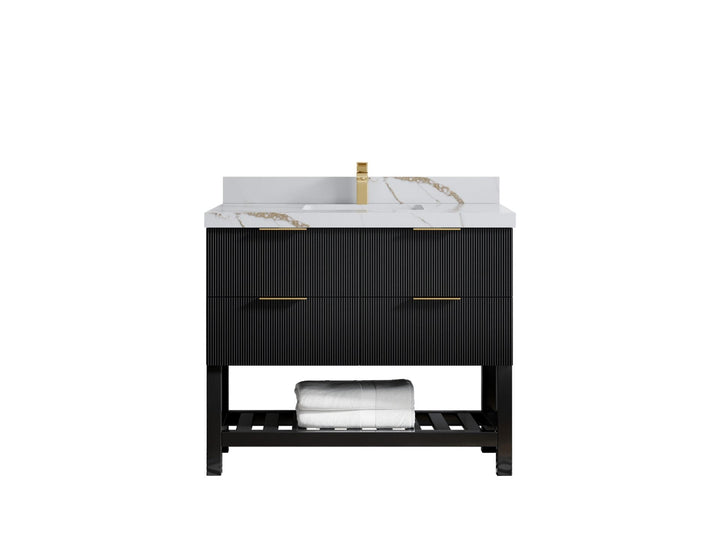 Catalina 42 in W x 22 in D Free Standing Reeded Single Sink Bathroom Vanity - photo 10