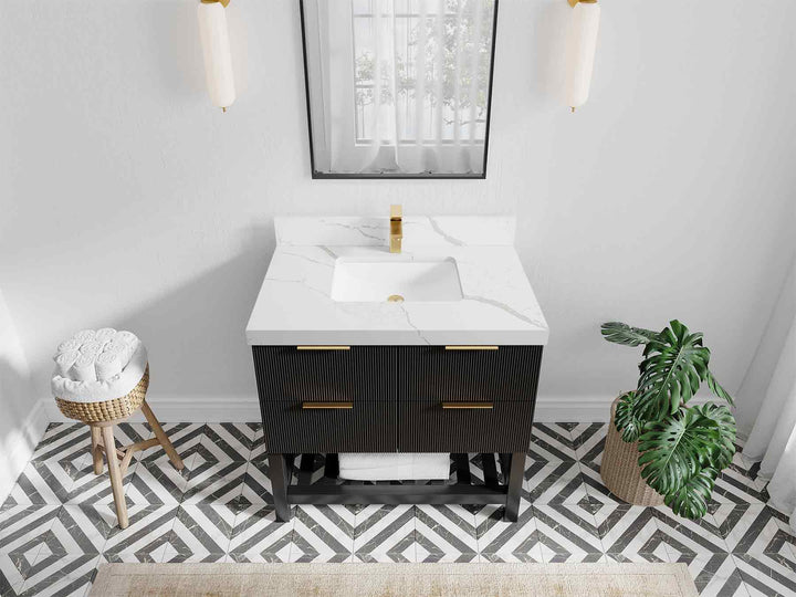Catalina 36 in. W x 22 in. D Center Sink Bathroom Vanity - photo 12