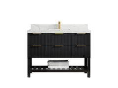Catalina 48 in W x 22 in D Free Standing Reeded Single Sink Bathroom Vanity - photo 1