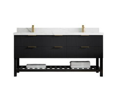 Catalina 72 in W x 22 in D Free Standing Reeded Double Sink Bathroom Vanity - photo 1
