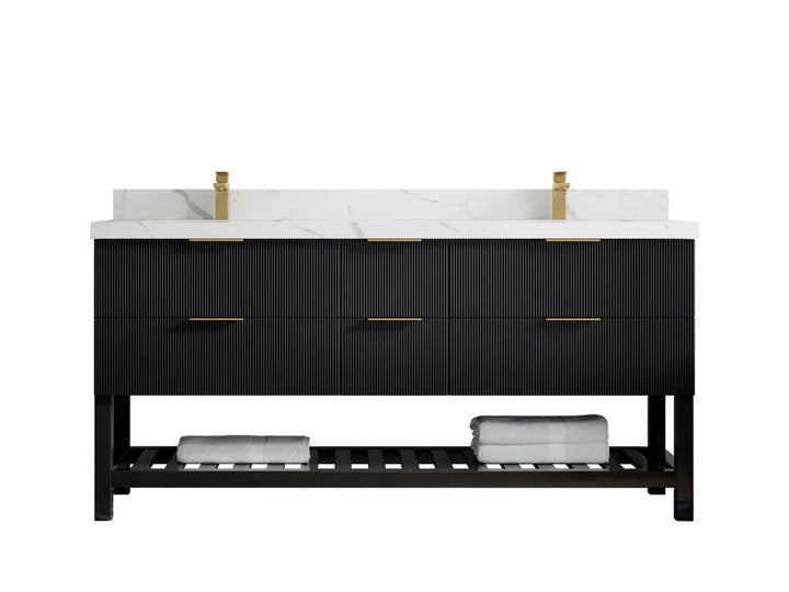 Catalina 72 in W x 22 in D Free Standing Reeded Double Sink Bathroom Vanity - photo 13