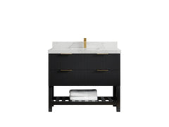 Catalina 42 in W x 22 in D Free Standing Reeded Single Sink Bathroom Vanity - photo 14