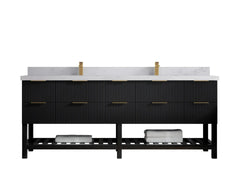 Catalina 84 in W x 22 in D Free Standing Reeded Double Sink Bathroom Vanity - photo 15