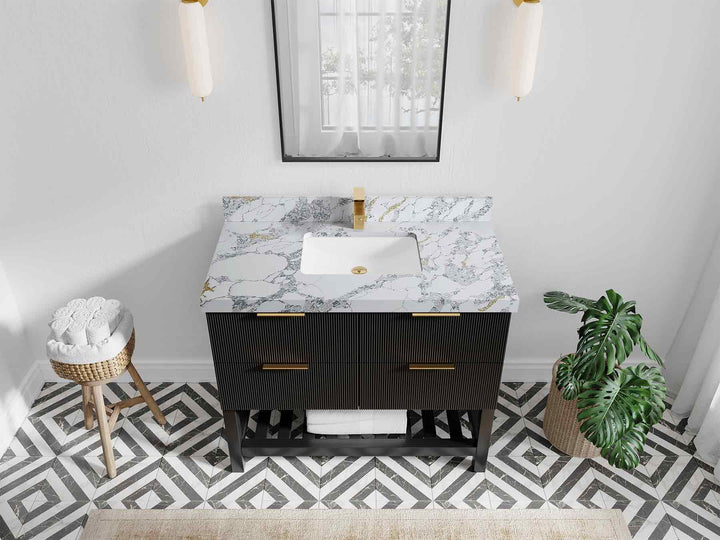 Catalina 42 in W x 22 in D Free Standing Reeded Single Sink Bathroom Vanity - photo 43