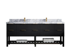 Catalina 84 in W x 22 in D Free Standing Reeded Double Sink Bathroom Vanity - photo 33