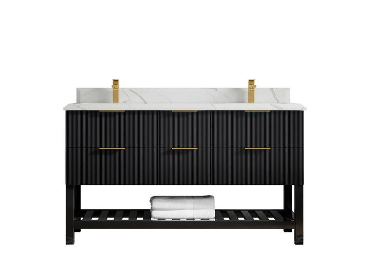 Catalina 60 in W x 22 in D Free Standing Reeded Double Sink Bathroom Vanity - photo 23