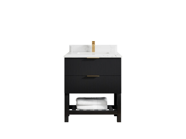 Catalina 30 in W x 22 in D Free Standing Reeded Single Sink Bathroom Vanity - photo 25