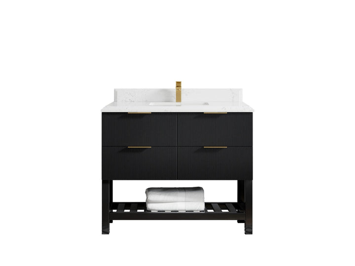 Catalina 42 in W x 22 in D Free Standing Reeded Single Sink Bathroom Vanity - photo 24