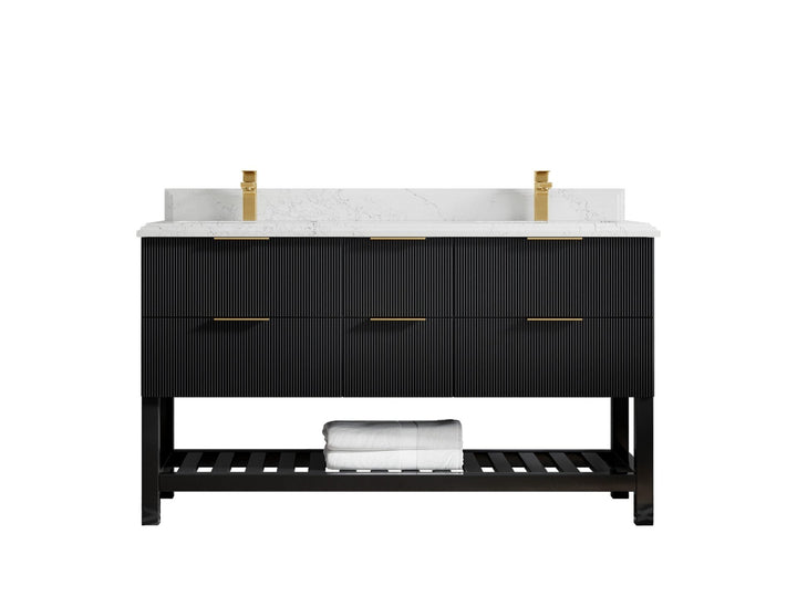 Catalina 60 in W x 22 in D Free Standing Reeded Double Sink Bathroom Vanity - photo 25