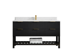 Catalina 60 in W x 22 in D Free Standing Reeded Single Sink Bathroom Vanity - photo 27