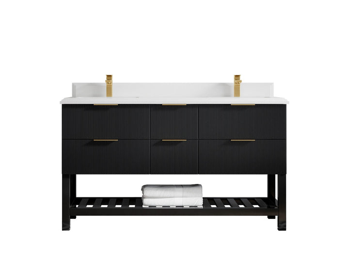 Catalina 60 in W x 22 in D Free Standing Reeded Double Sink Bathroom Vanity - photo 27