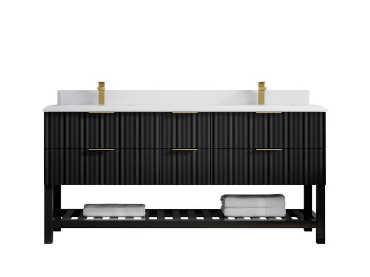 Catalina 72 in W x 22 in D Free Standing Reeded Double Sink Bathroom Vanity - photo 27