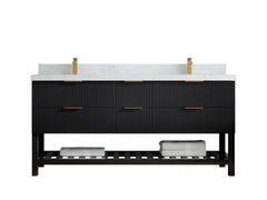 Catalina 72 in W x 22 in D Free Standing Reeded Double Sink Bathroom Vanity - photo 23
