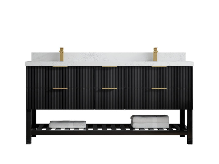 Catalina 72 in W x 22 in D Free Standing Reeded Double Sink Bathroom Vanity - photo 29