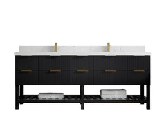 Catalina 84 in W x 22 in D Free Standing Reeded Double Sink Bathroom Vanity - photo 23