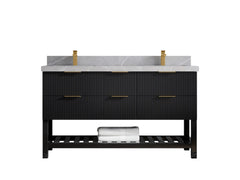 Catalina 60 in W x 22 in D Free Standing Reeded Double Sink Bathroom Vanity - photo 25