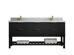 Catalina 72 in W x 22 in D Free Standing Reeded Double Sink Bathroom Vanity - photo 25