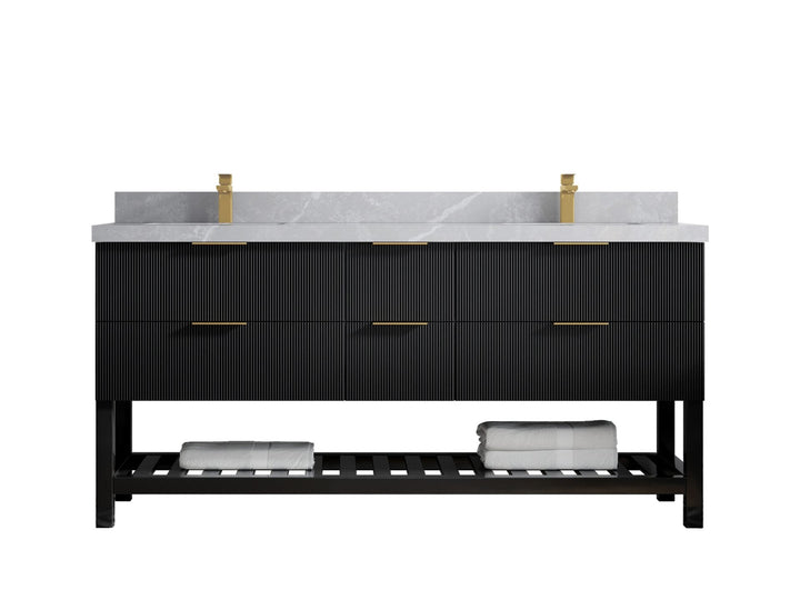 Catalina 72 in W x 22 in D Free Standing Reeded Double Sink Bathroom Vanity - photo 31