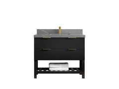 Catalina 42 in W x 22 in D Free Standing Reeded Single Sink Bathroom Vanity - photo 26