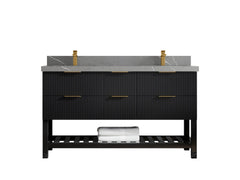 Catalina 60 in W x 22 in D Free Standing Reeded Double Sink Bathroom Vanity - photo 27