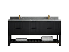 Catalina 72 in W x 22 in D Free Standing Reeded Double Sink Bathroom Vanity - photo 27
