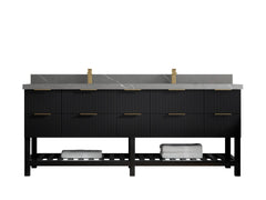 Catalina 84 in W x 22 in D Free Standing Reeded Double Sink Bathroom Vanity - photo 27