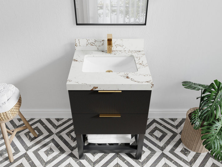 Catalina 24 in. W x 22 in. D Single Sink Bathroom Vanity - photo 37