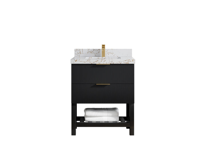 Catalina 30 in W x 22 in D Free Standing Reeded Single Sink Bathroom Vanity - photo 46