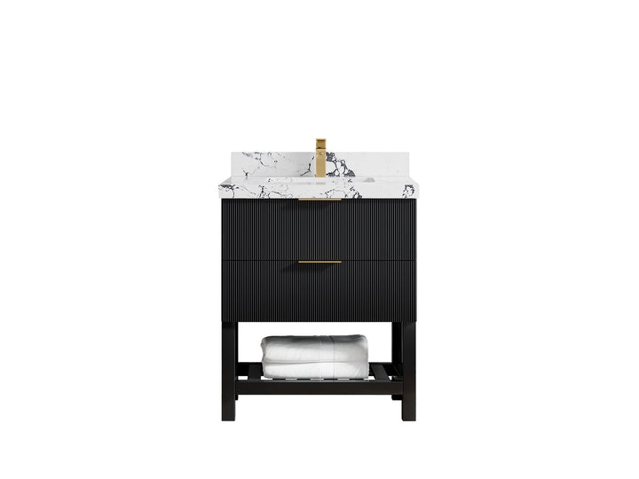 Catalina 30 in W x 22 in D Free Standing Reeded Single Sink Bathroom Vanity - photo 48