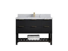 Catalina 48 in W x 22 in D Free Standing Reeded Single Sink Bathroom Vanity - photo 35