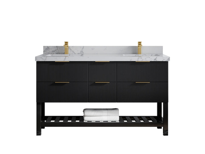 Catalina 60 in W x 22 in D Free Standing Reeded Double Sink Bathroom Vanity - photo 35