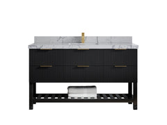 Catalina 60 in W x 22 in D Free Standing Reeded Single Sink Bathroom Vanity - photo 29