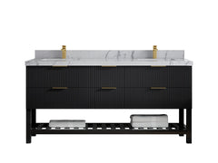 Catalina 72 in W x 22 in D Free Standing Reeded Double Sink Bathroom Vanity - photo 29