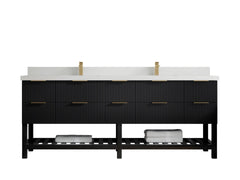 Catalina 84 in W x 22 in D Free Standing Reeded Double Sink Bathroom Vanity - photo 31