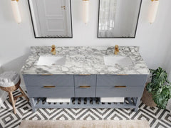 Catalina 72 in W x 22 in D Free Standing Reeded Double Sink Bathroom Vanity - photo 24