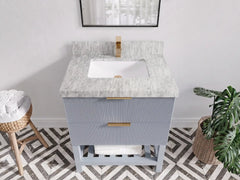 Catalina 30 in W x 22 in D Free Standing Reeded Single Sink Bathroom Vanity - photo 35