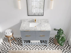Catalina 42 in W x 22 in D Free Standing Reeded Single Sink Bathroom Vanity - photo 11