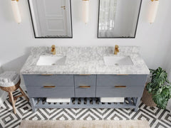 Catalina 72 in W x 22 in D Free Standing Reeded Double Sink Bathroom Vanity - photo 11