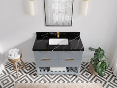 Catalina 42 in W x 22 in D Free Standing Reeded Single Sink Bathroom Vanity - photo 6
