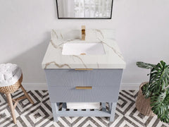 Catalina 30 in W x 22 in D Free Standing Reeded Single Sink Bathroom Vanity - photo 30