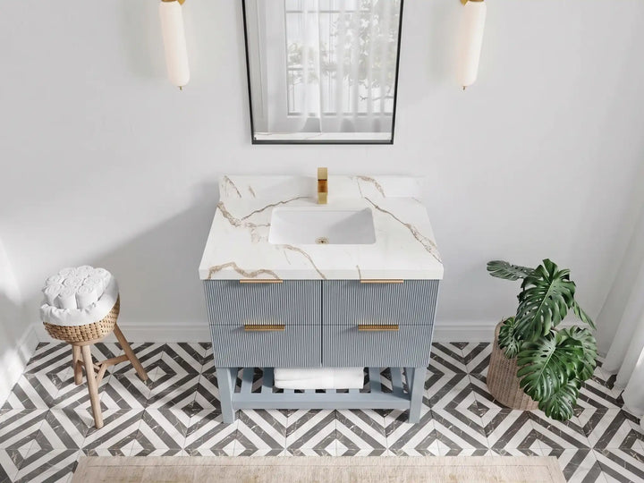 Catalina 36 in. W x 22 in. D Center Sink Bathroom Vanity - photo 7